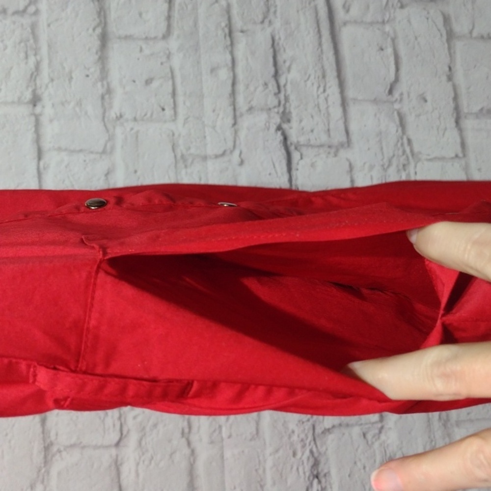New York & Company Red Button-Front Midi Dress - Picture 5 of 7